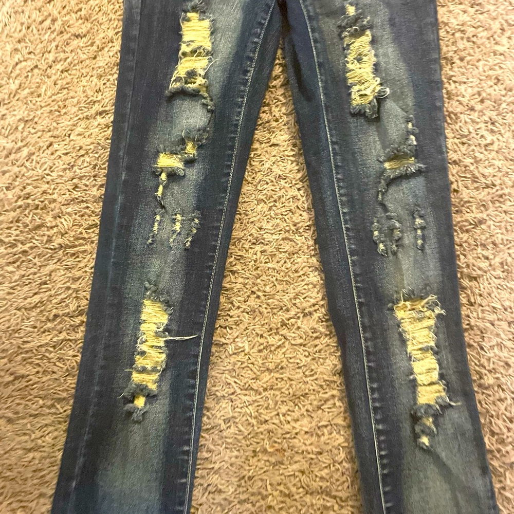 VIP Jean Overalls Distressed - Picture 2 of 5